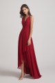 Straps V-Neck Chiffon Country High Low Bridesmaid Dresses Canada
