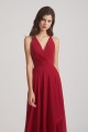 Straps V-Neck Chiffon Country High Low Bridesmaid Dresses Canada
