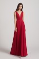 Wide Straps Double V-Neck Crinkle Chiffon Bridesmaid Dresses Canada