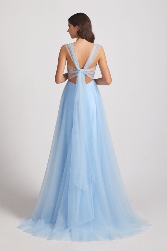 Sweetheart Backless Floor Length Tulle Bridesmaid Dresses Canada