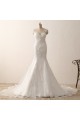 Ivory Sweetheart Straps Lace Mermaid Wedding Dresses with Sweep Train Canada