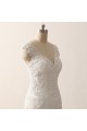 Ivory Sweetheart Straps Lace Mermaid Wedding Dresses with Sweep Train Canada