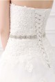 Strapless Sweetheart Belt Lace Ball Gown Wedding Dresses Canada