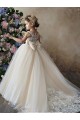 Champagne Ball Gown Sweetheart Chapel Train Sleeveless Flower Girl Dress Canada