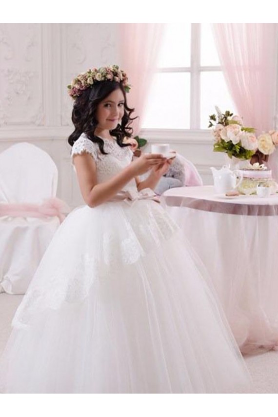 Ivory Ball Gown Sweetheart Floor Length Sleeveless Flower Girl Dress Canada