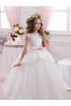 Ivory Ball Gown Sweetheart V-Back Sleeveless Flower Girl Dress Canada
