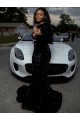 Black Sheath One Shoulder Long Sleeves Long Sweep Train Velvet Sequin Prom Dress Canada
